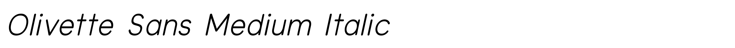 Olivette Sans Medium Italic